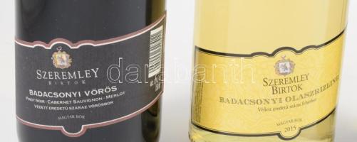 2009-2015 Szeremley Huba Badacsonyi Vörös (2014-2015, 13%), Badacsonyi Olaszrizling 2015 (12%), Bada...