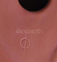 Oláh Sándor (1907-1983): Ülő női akt. Terrakotta, jelzett, hibátlan, m: 18 cm