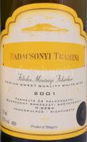 2001 Badacsonyi Tramini, Badacsony Borászati Szövetkezet, Nemesgulács-Rizapuszta, 3 db bontatlan pal...