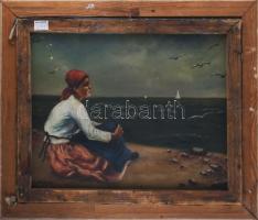 Jelzés nélkül, XX. sz. közepe: Szürrealista csendélet. Olaj, vászon. Hátoldalán Kisfaludi Kovács jel...