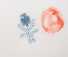 Hollóházi Szász Endre által tervezett mintával (Napfény) díszített tálka, matricás, jelzett, kis kop...