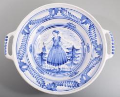 Kétfüles edény. Jelzett, hibátlan, d: 31 cm