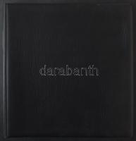 24 db nagyalakú fekete 2 oldalas 1-8 osztású műanyag berakó lap Lindner fekete gyűrűs borítóban.