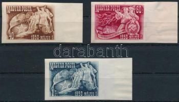 1950 Május 1. I. vágott ívszéli sor luxus minőségben (17.000)