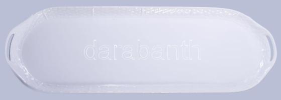 Herendi fehérmázas porcelán tálca, masszába nyomott jelzéssel, hibátlan, 50x17 cm