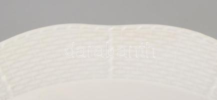 Herendi fehérmázas porcelán kínáló, masszába nyomott jelzéssel, hibátlan, d: 33 cm