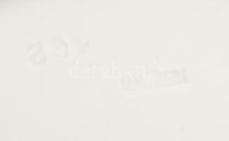 Herendi fehérmázas porcelán kínáló, masszába nyomott jelzéssel, hibátlan, d: 33 cm