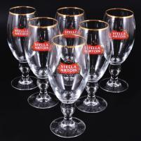 "Stella Artois" üveg söröspohárkészlet, eredeti dobozában, 6 db, 0,4 l, m: 20,5 cm
