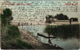 1907 Keszthely, Balaton fürdő, nádas. Vasvári József kiadása (kis szakadás / small tear)