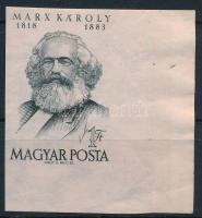 1953 Karl Marx vágott ívsarki bélyeg luxus minőségben (8.000)