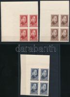 1949/1950 J. V. Sztálin I. vágott sor ívsarki négyestömbökben, luxus minőségben (22.000)