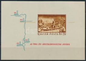 1965 Árvíz vágott blokk (4.000)