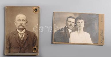 Kb 50 db vizitkártya és kabinetfotóból álló tétel, benne sok érdekes műtermmel az 1860-as évektől ve...