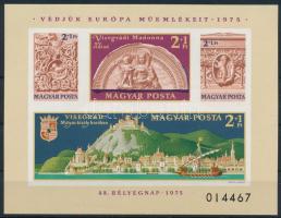 1975 Bélyegnap - Visegrádi műemlékek vágott blokk (20.000)