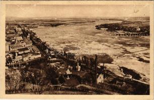 Kiev, Kijev, Kyiv; Blick auf Kiew und die Ufer des Dnjepr. Felbuchhandlung der Bugarmee / view, riverside in winter (creases)