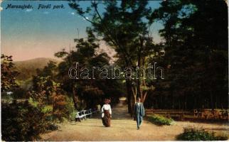 1917 Marosújvár, Uioara, Ocna Mures, Ocnele Muresului; Fürdő park / spa park (EK)