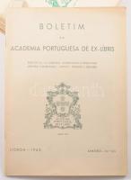 1963 Boletim da Academia Portugesa de Ex libris. 11 db szám, mindegyikben 2-2 táblán ex librisekkel ...