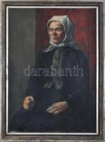 Jelzés nélkül, XX. sz. eleje, feltehetően magyar festő: Női portré. Olaj, vászon. Javított. Proveniencia: Saphier-gyűjtemény. Apró sérülésekkel. Dekoratív, kissé sérült fakerettel. 65x47 cm.