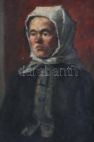 Jelzés nélkül, XX. sz. eleje, feltehetően magyar festő: Női portré. Olaj, vászon. Javított. Provenie...