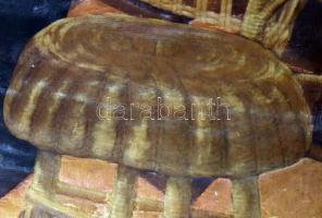 Erdélyi jelzéssel: Újságot olvasó férfi, 1934. Olaj, vászon. Sérült, feltekerve, vakráma nélkül. 140...