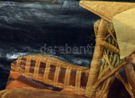 Erdélyi jelzéssel: Újságot olvasó férfi, 1934. Olaj, vászon. Sérült, feltekerve, vakráma nélkül. 140...