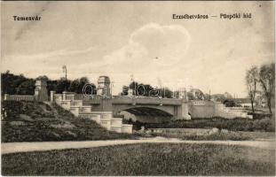 Temesvár, Timisoara; Erzsébetváros, Püspöki híd. Polatsek kiadása / bridge