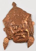 Orosz zománc kép 18 cm + mongol réz falidísz