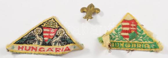ca 1930 3 db cserkész felvarró és jelvény