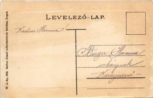 Lugos, Lugoj; Látkép, híd, Merzig Jakab üzlete, Délmagyarországi Bank. Szidon József műintézete kiad...