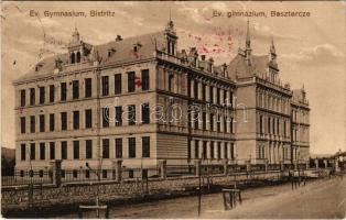 1916 Beszterce, Bistritz, Bistrita; Evangélikus gimnázium. F. Stolzenberg kiadása / Lutheran grammar school + "K.u.k. Militär-Zensur Besztercze Nr. 4. Weiterleiten!" (EK)