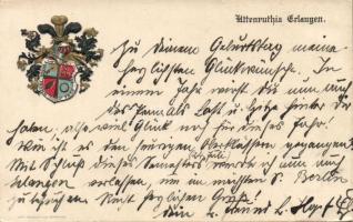 Bavarian school absolvents coat of arms Emb. litho