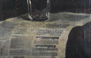 Jelzés nélkül, XX. sz. első fele: Csendélet. Olaj, vászon.Sérült. Dekoratív, sérült fakeretben. 32,5...