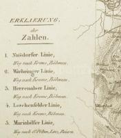 ca 1825 [Bécs környékének térképe] Wien's Umbegung. Tranquillo Mollo ( 1767-1837 ) Rézmetszet. ...