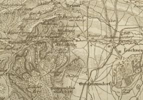 ca 1825 [Bécs környékének térképe] Wien's Umbegung. Tranquillo Mollo ( 1767-1837 ) Rézmetszet. ...