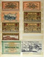 Körülbelül 240db-os főleg német bankjegyből és papír szükségpénzből álló gyűjtemény bélyegberakóban, közte Német Birodalom, Weimari Köztársaság, NDK, Harmadik Birodalom, amerikai megszálló csapatok T:vegyes Collection of approximately 240pcs mostly German banknotes and emergency paper money (notgeld) in a stamp binder, including German Empire, Weimar Republic, GDR, Third Reich, American occupation troops C:mixed