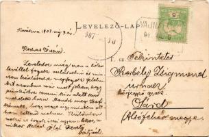 1907 Kovászna, Covasna; Sétatér. Bogdán F. fényképész / promenade (szakadások / tears)