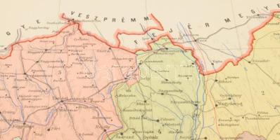 [Térkép] Tolna vármegye térképe. Mértéke: 1:335.000. (1941).
[Budapest], 1941. Magyar Királyi Honvé...