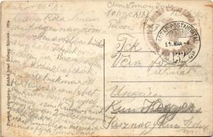 1916 Nyzhniv, Nizniów; Nowy most zelazny na Dnjestrze. Nalkad Izrael Dulberg / The new iron bridge o...