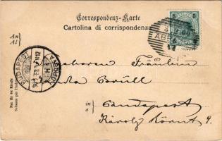 1900 Abbazia, Opatija; Hafen. Edgar Schmidt (Dresden-Budapest) / kikötő / port (EB)