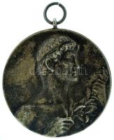 1928. "VSÖE (Vízművek Sport és Önképző Egyesület) 1928. Bajnokság I. díj" kétoldalas, jelzett Ag díjérem füllel (26,99g/0.750/39mm) T:XF patina