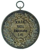 1928. "VSÖE (Vízművek Sport és Önképző Egyesület) 1928. Bajnokság I. díj" kétoldalas, jelz...