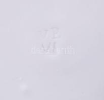 Bécsi biedermeier 5 darabos tál szett, egyik talpon pattanással, d: 19 cm