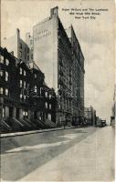 New York City, Hotel Willard and The Lumbard, 252 West 76th Street, automobile, with Dutch advertisement on the backside (fl)