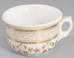 cca 1880 Osztrák emlékbögre alátéttel, kopással, d: 18,5 cm