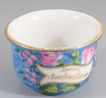 cca 1880 Osztrák emlékbögre alátéttel, kopással, d: 19 cm