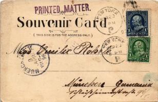 1898 New York, Newspaper Row. C. F. Th. Kreg. litho (creases)