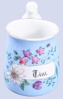 cca 1880-1900 Osztrák emlékbögre galamb figurával, jelzés nélkül, kopással, m. 10 cm