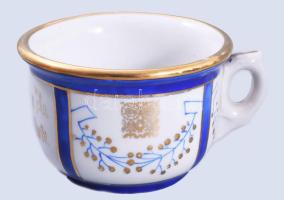 cca 1880-1900 Szecessziós komatál, kis kopással, d: 11,5 cm