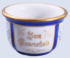 cca 1880-1900 Szecessziós komatál, kis kopással, d: 11,5 cm