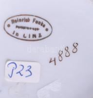 cca 1880-1900 Szecessziós komatál, kis kopással, d: 11,5 cm